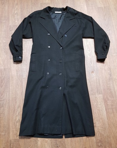 vintage black wool coat