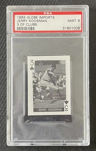 JERRY KOOSMAN 1969 GLOBE IMPORTS 3 OF CLUBS BASEBALL PSA 9 MINT NEW YORK METS - Bild 1 von 2