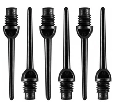 100 Harrows Black Plastic Keypoint Soft Tip Dart Points – Ships w/ Tracking