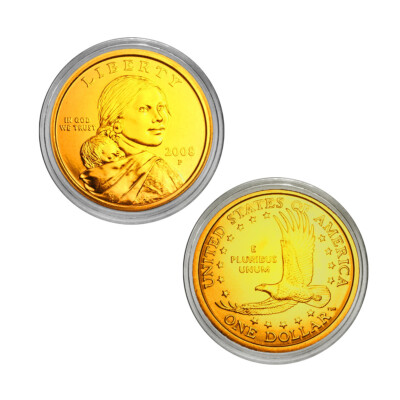 2008 Sacagawea Native American Dollar Gold Layered