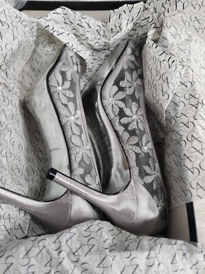 Adrianna Papell Frances Silver Frances Mesh High Heel Shoes  display picture 1