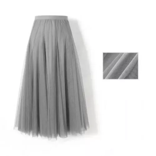 Damen Plissee Midi Rock Elastisch Hohe Taille Damen Netz Rock A-Linie Röcke - Bild 50 von 53