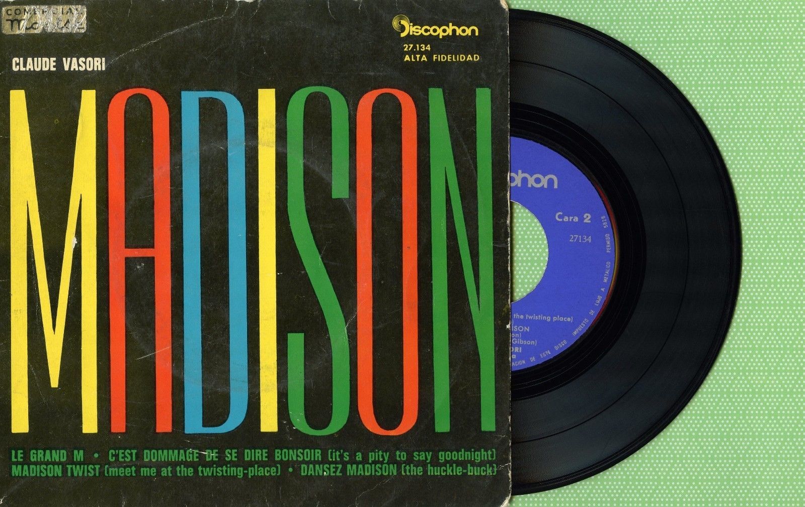 CLAUDE VASORI / Madison - Le grand M / DISCOPHON 27.134 Press Spain 1962 EP EX