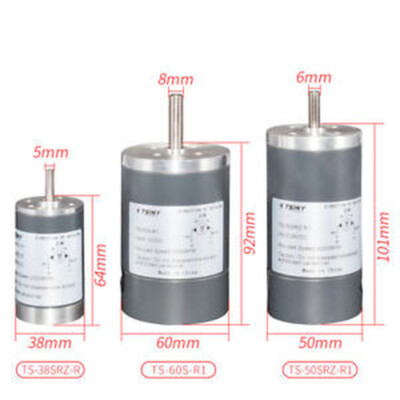 Bürstenmotor Bürsten Elektro Motor DC 7.5W-95W 12V 24V DC 2000-5000rpm 5/6/8mm