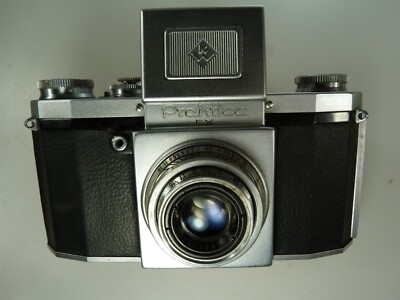 Vintage 1952 KW PRACTICA FX 35mm Film SLR Camera w VICTAR 50/2.9
