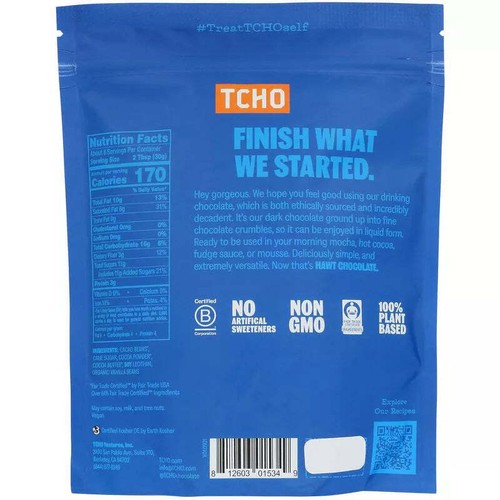 Tcho Chocolate Hawt Choco-Late Bitter Drinking Chocolate 8.8 Oz Pack Of 1 - 第 3/3 張圖片