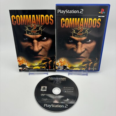 Commandos 2 Men of Courage (PAL Sony PS2, 2001) *Near Mint* CIB *Disc Top*