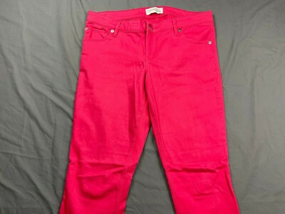 Express Lightweight 5-Pocket Sateen Skinny Jeans. Pink, Women's Size 8. MINT!!