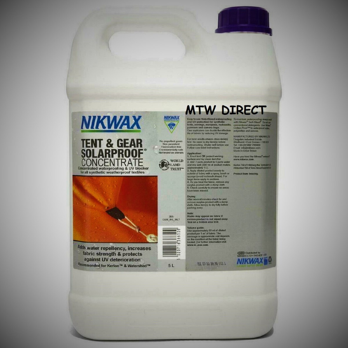 NIKWAX TENT AND GEAR SOLARPROOF SPRAY ON LARGE LITRES