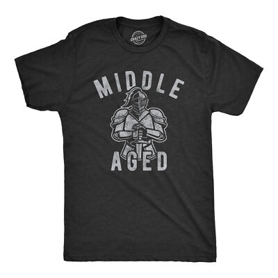 Mens Middle Aged Tshrirt Funny Sarcastic Birthday Over The Hill Medieval Knight