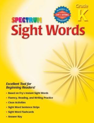 Sight Words, Grade K by Spectrum