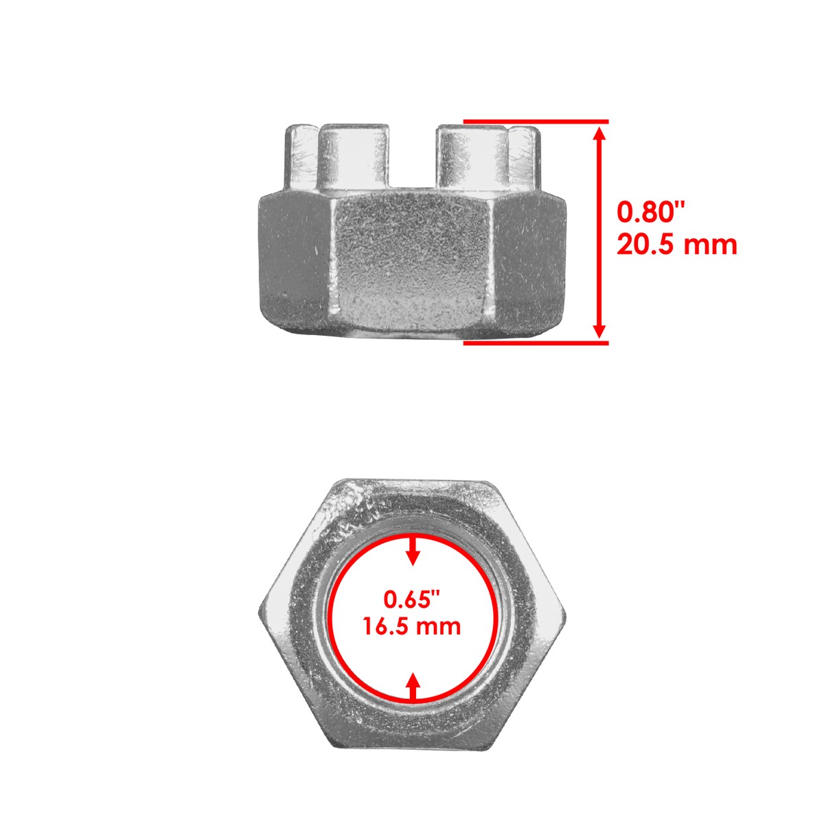 18mm Front or Rear Wheel Hub Axel Castle Nut Fit Kawasaki 42045