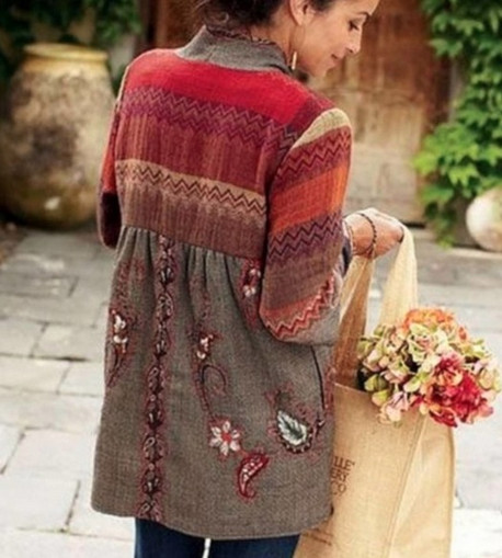 Soft Surroundings Small Izmir Patchwork Cardigan … - image 2