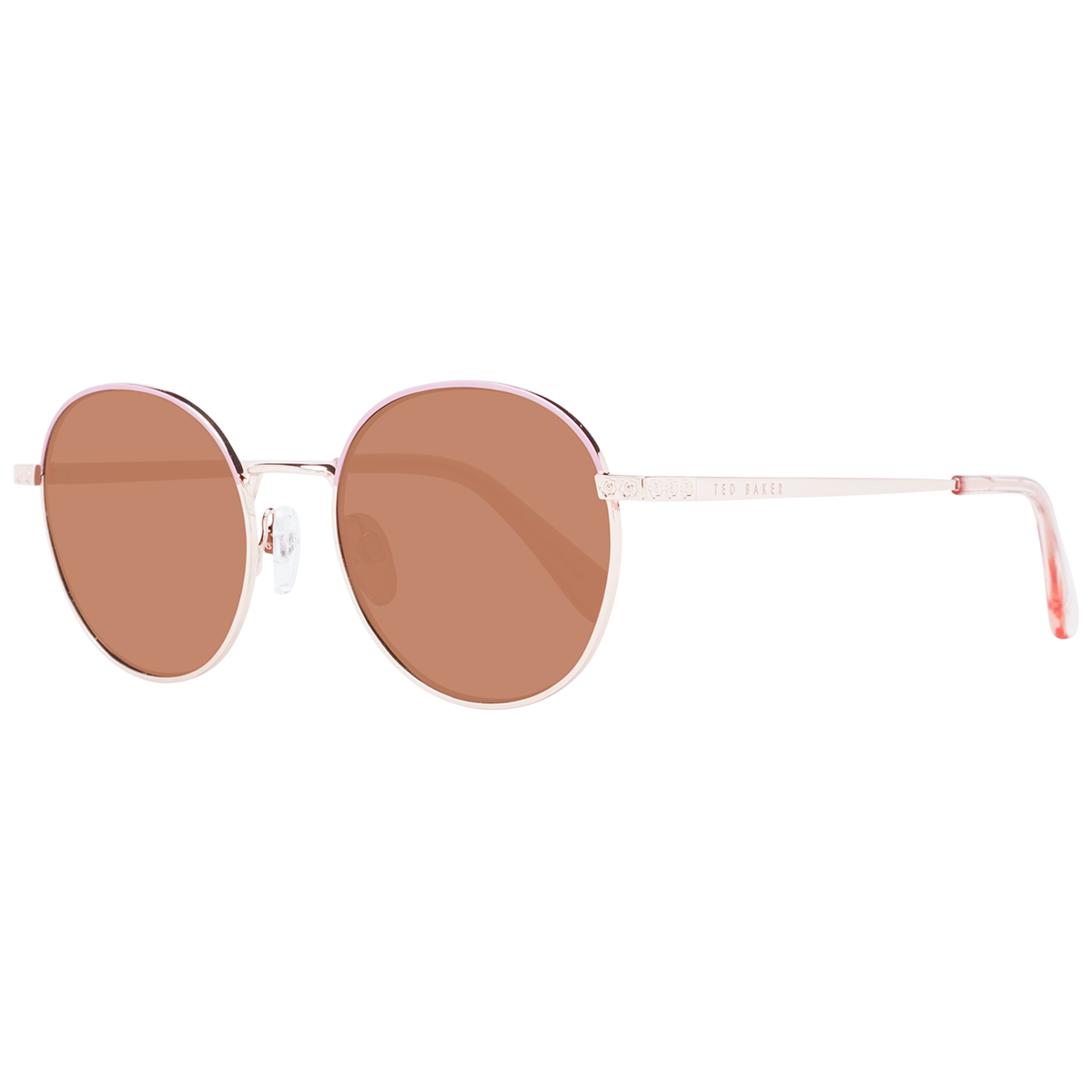 Ted Baker Sunglasses Women Rose Gold Metal Frame Brown Lens  display picture 2