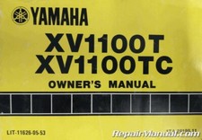USED 1987 Yamaha XV1100T TC Virago Motorcycle Owners Manual