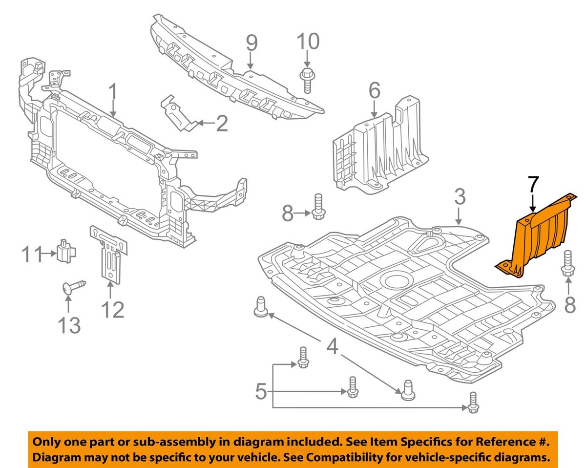 KIA OEM 16-18 Forte Under Radiator/Engine-Splash Shield Cover Left