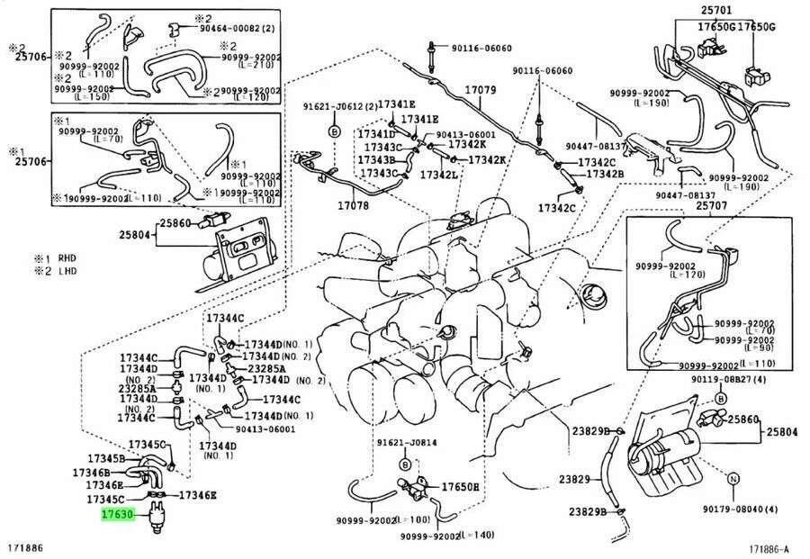 TOYOTA Genuine OEM 1990-2006 Lexus LS400 LS430 Air Control Valve 17630-16040 — 第 4/4 张图片