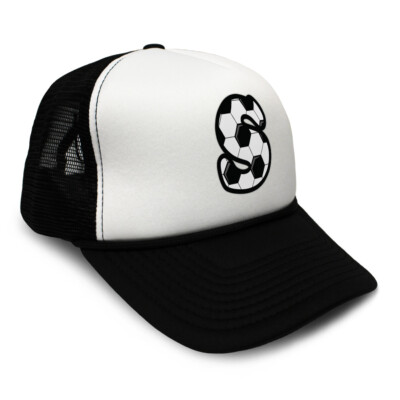 Trucker Hat Soccer S Letter Alphabet Snapback Baseball Cap for Men & Women