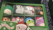Original Squishmallows Winter Ornament Collection Plush 8 Pack Set Limited