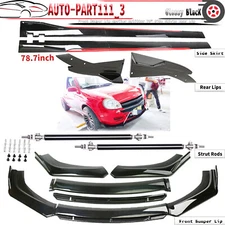 For Chevrolet Blazer Front Bumper Lip Spoiler Splitter 79" Side Skirts Rear Lip