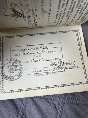 ANTICO LIBRETTO PASSAPORTO SVIZZERO,SUISSE,DATATO 1930 con francobolli scaduti - Foto 7 di 10