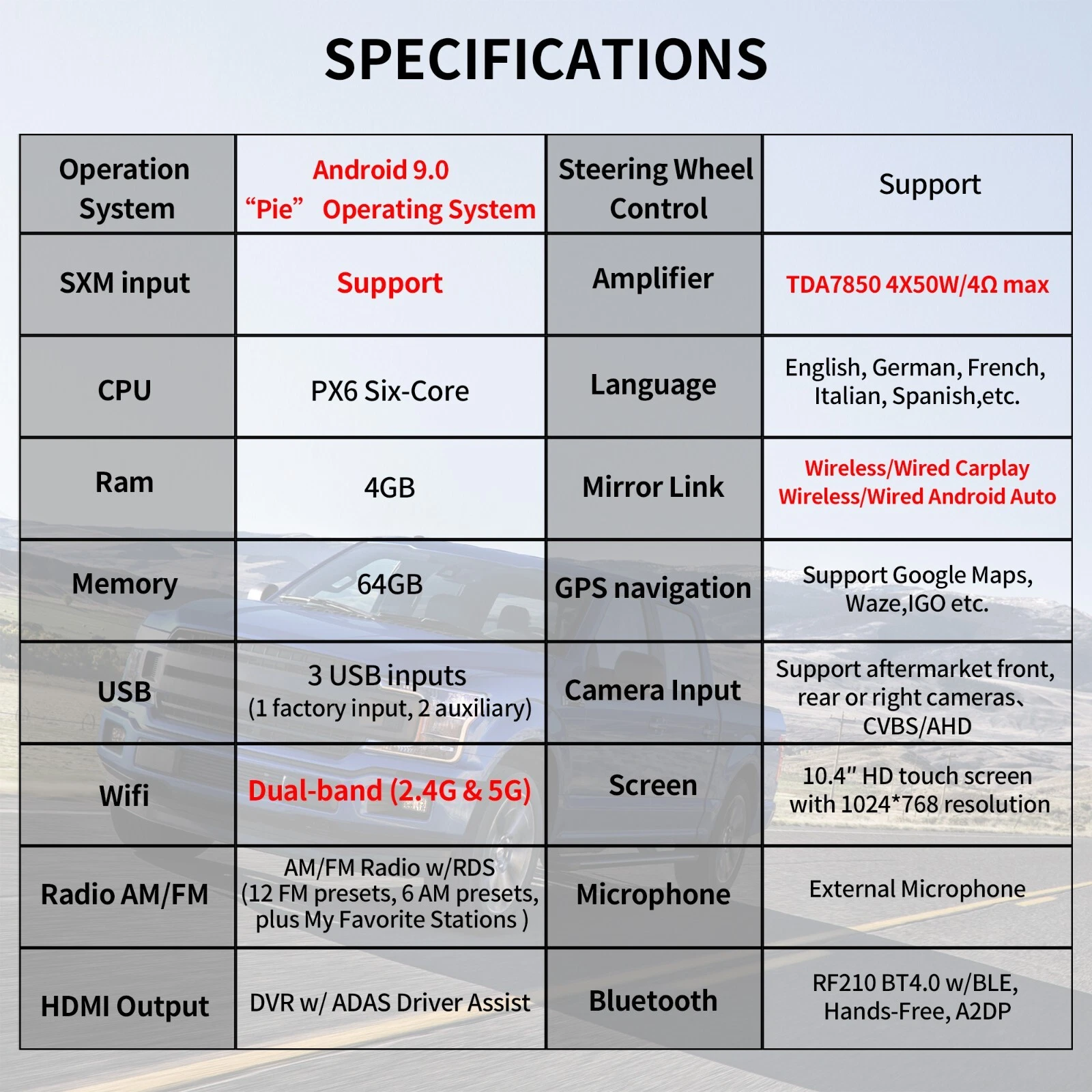Car Radio SiriusXM Stereo For 2013-2018 Dodge RAM 1500 2500 3500 Android CarPlay - Picture 4 of 11
