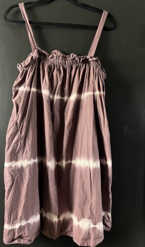 Anthropologie Lucette Tie-Dye Swing Dress in Brown