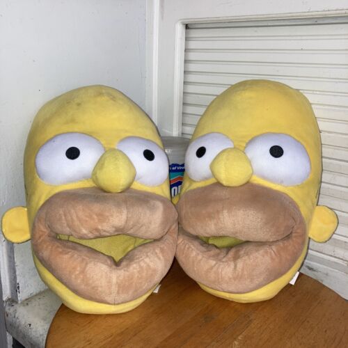 The Simpsons Homer Simpson Men’s Large US 11-12 Plush Head Face Slippers