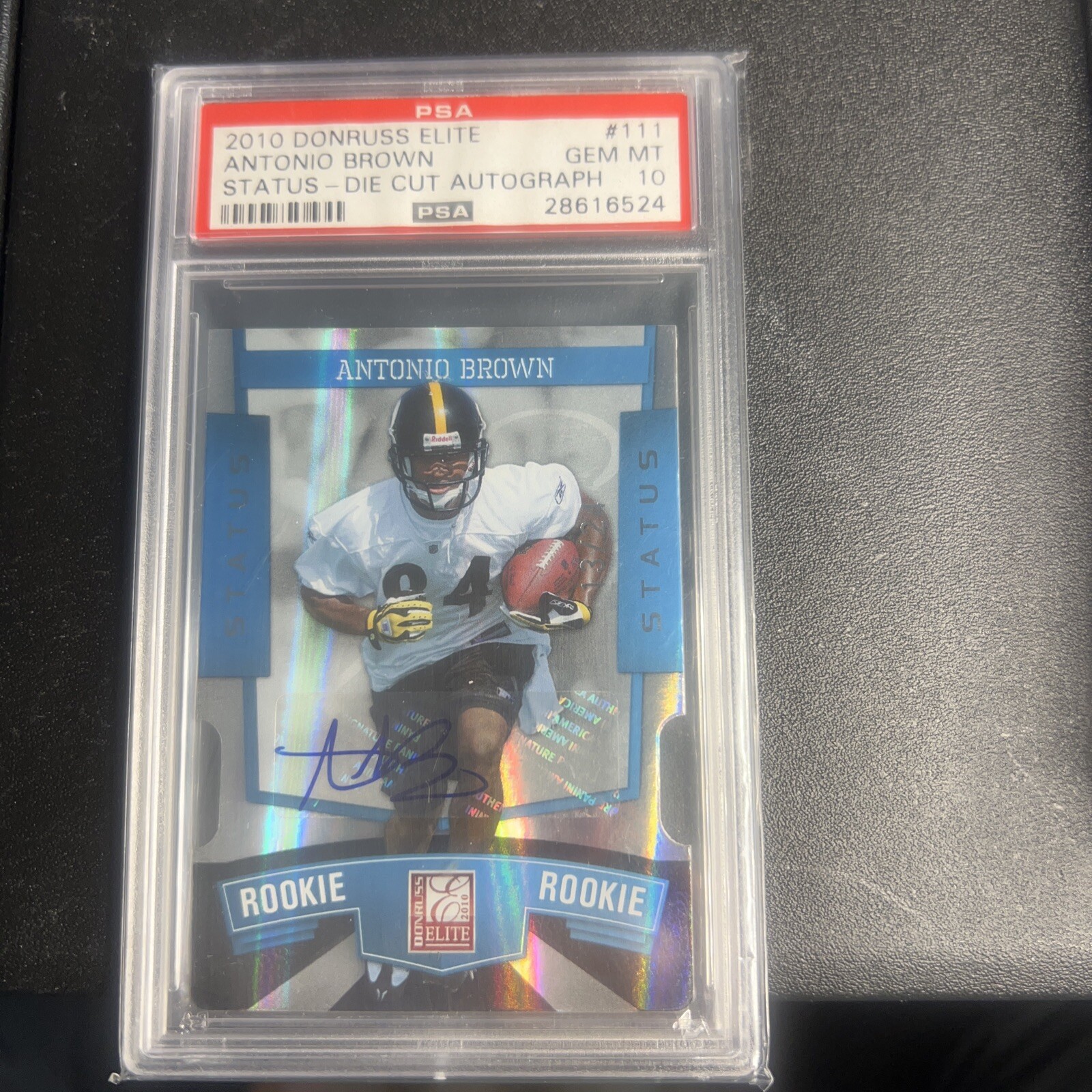 Antonio Brown Donruss Elite #111 Status-Die Cut Autograph