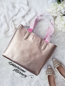 coach derby tote rose gold