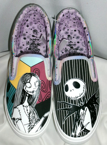 Nuevo Disney Pesadilla antes de Navidad Para mujeres 7.5 Parte Superior Baja Sin Cordones Zapatillas Zapatos - Imagen 2 de 7