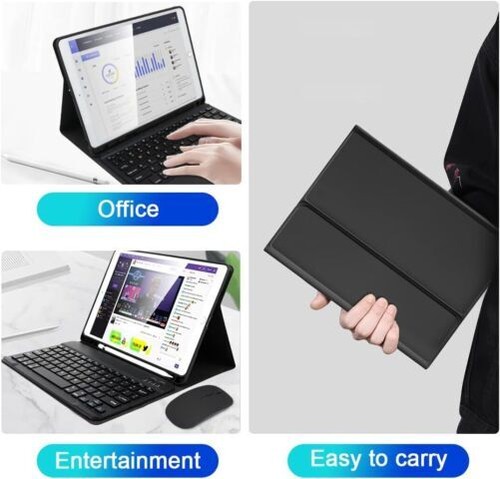 Kabellose Tastatur Hülle für iPad Tablet Hülle Bluetooth Tastatur Wiederaufladbar - Bild 15 von 21