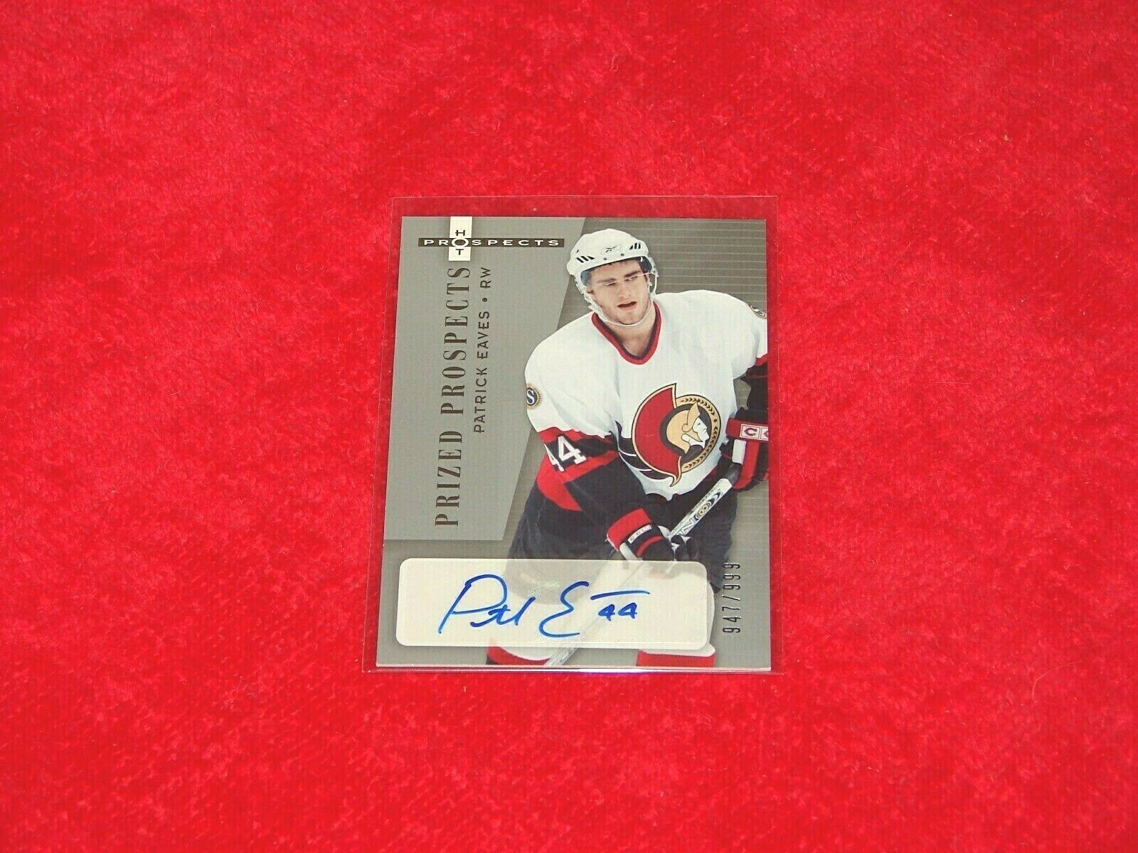 PATRICK EAVES OTTAWA SENATORS 2005-06 HOT PROSPECTS AUTO RC #207 (H-620)
