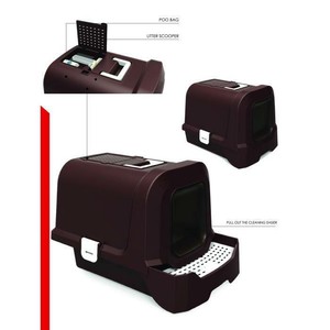 MPETS Maison de toilette Luxor - Pour chat - Marron