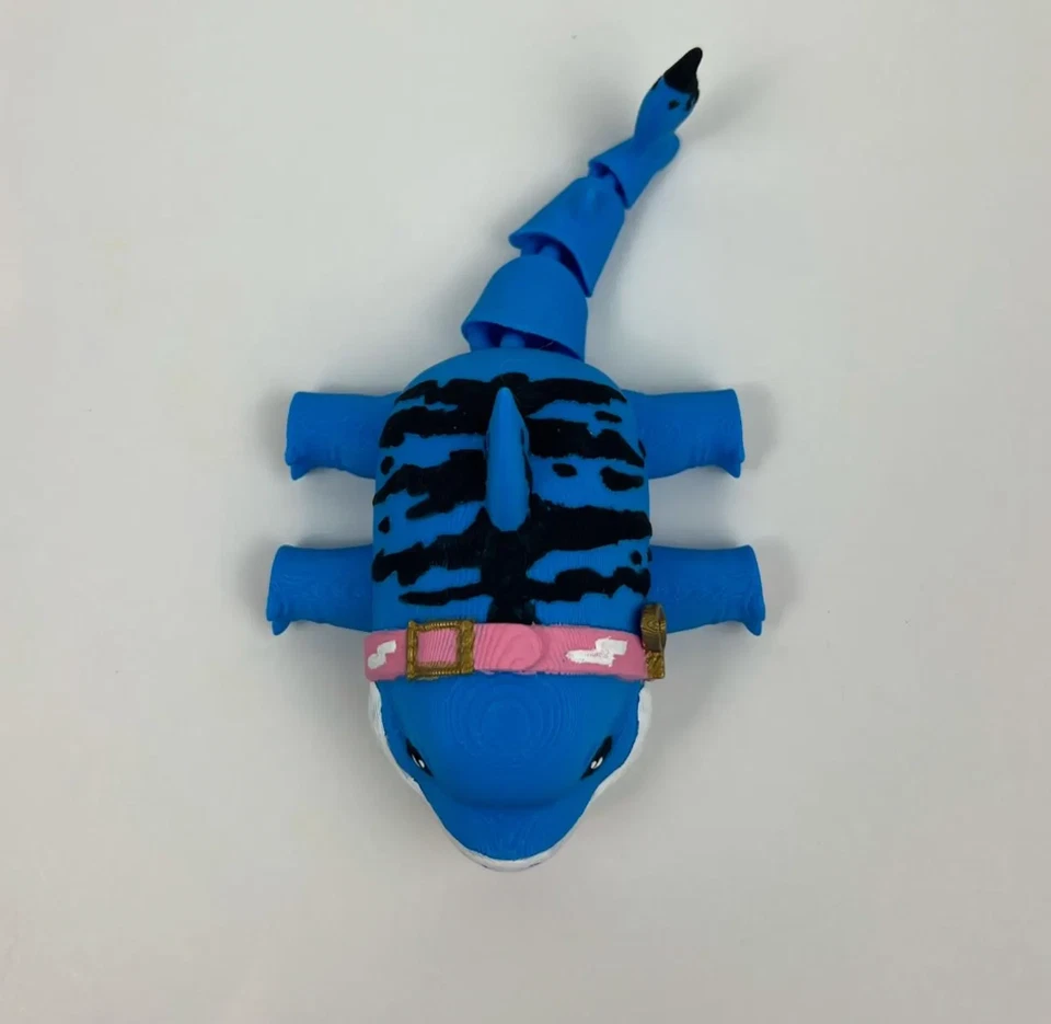 Jeff - Juguete de inspiración flexible de tiburón terrestre - Divertida y adorable figura inquieta Foto 4 de 4