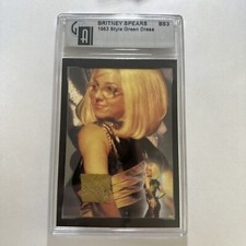 Britney Spears 1963 Style Green Dress Authentic Costume Relic Trading Card BS3