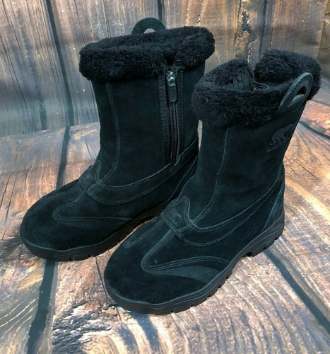 Sorel Waterfall Black Suede Thinsulate 