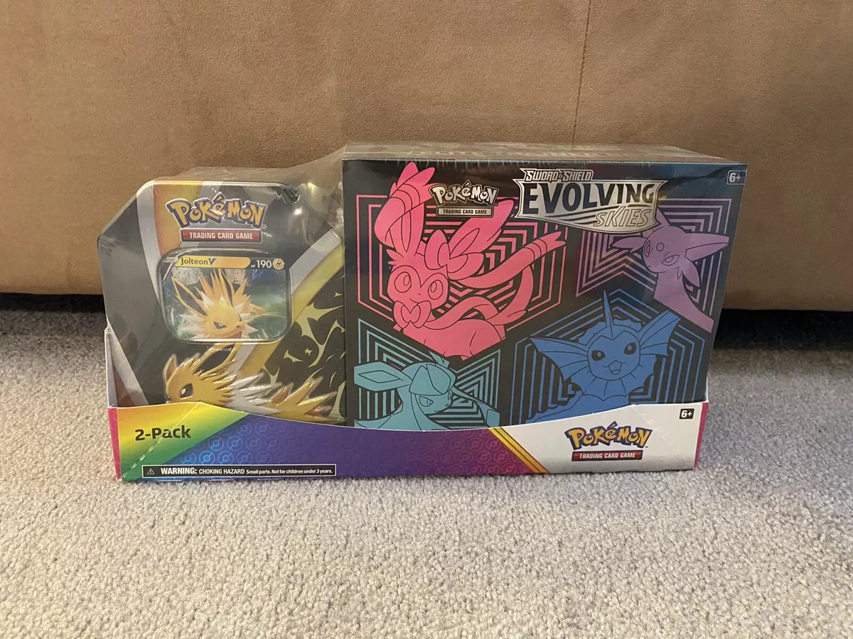 Pokemon Sword and Shield Evolving Skies Both Elite Trainer Box - 16 Booster  Packs