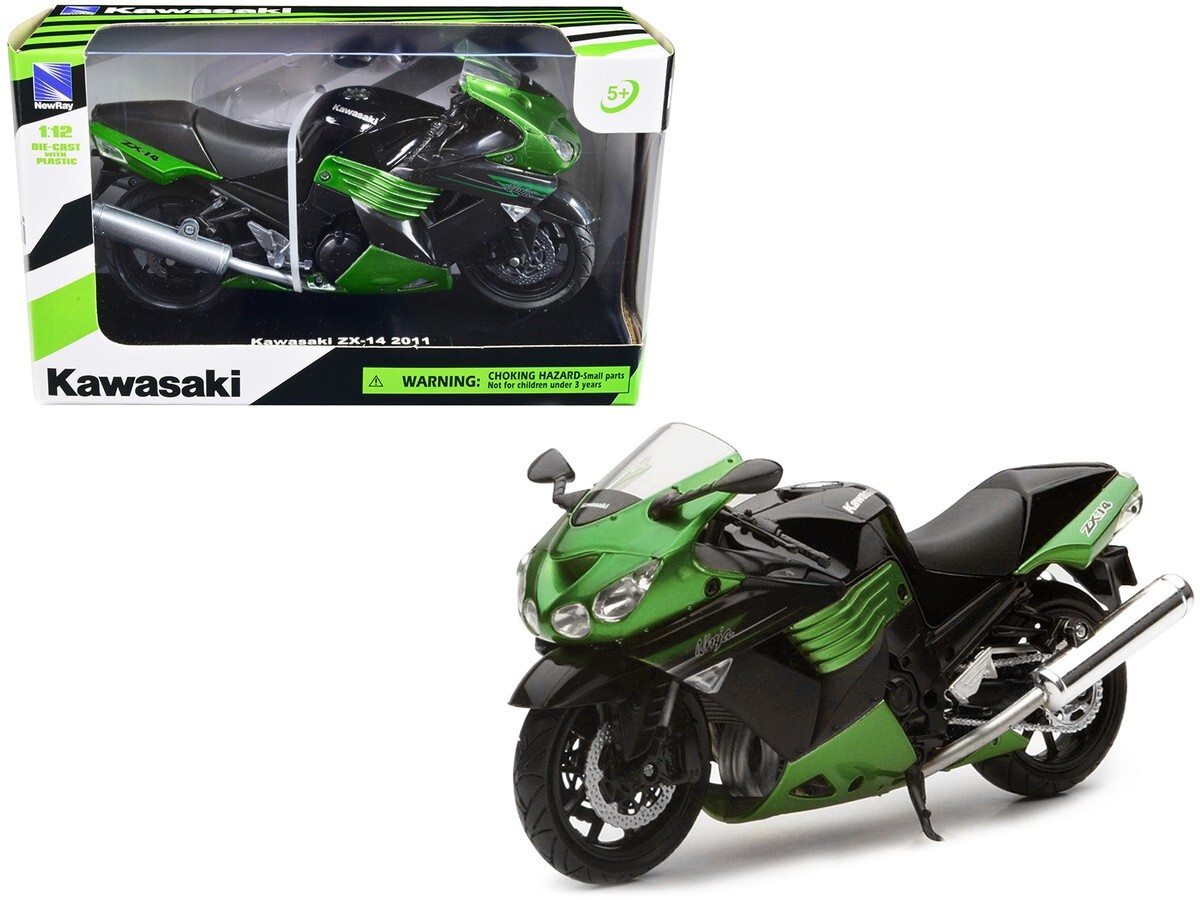 New Ray 2011 Kawasaki ZX-14 Ninja Green 1/12 Diecast