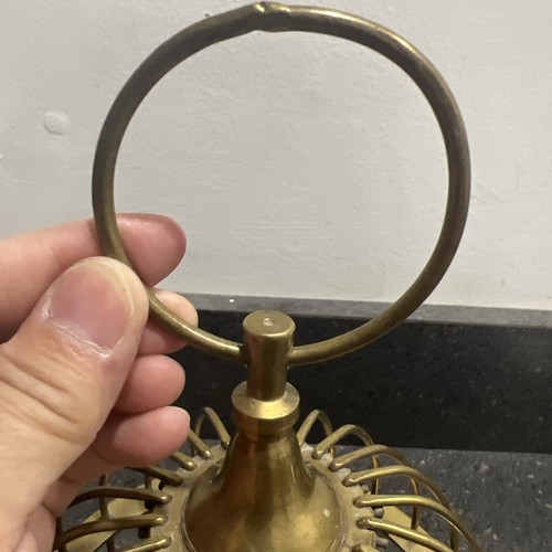 VTG Solid Brass Bird Cage Hanging Swing, Resting Bar & Food Bowls- FREE BIRD! - Picture 11 of 24