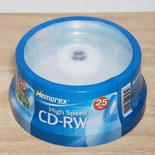Memorex High Speed CD RW Disc 12X 700MB 80 Minutes 25 Pack Brand New 