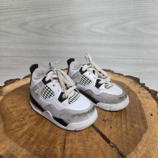 Nike Air Jordan 4 Retro Military Black Toddler Shoes BQ7670-111 Size 5C