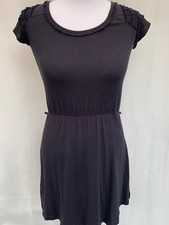 Zara Womens Black Cotton Blend Dress Medium