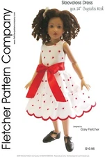 Sleeveles Dress Doll Clothes Sewing for 14" Kish Fletcher Pattern Company