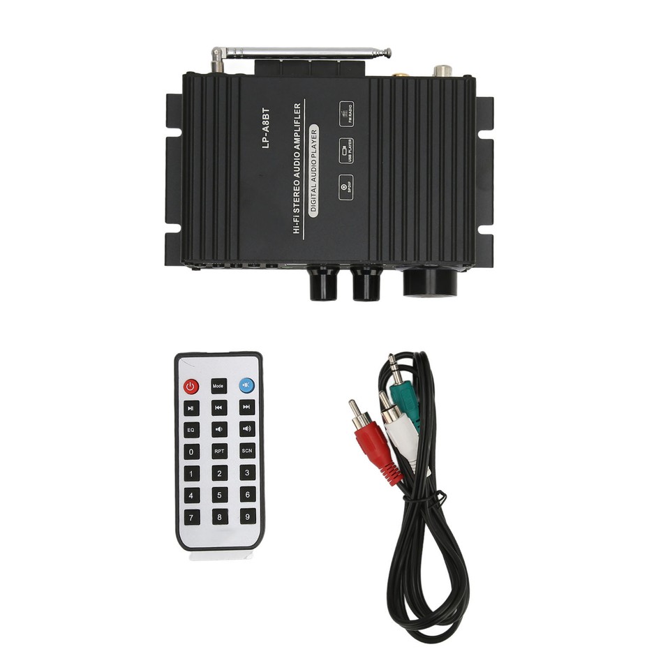 Car Audio Amplifier 2.0 Channel Auto Audio Amp LCD Backlight Display