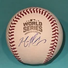 MIKE MONTGOMERY (Cubs) Signed Official 2016 WORLD SERIES Baseball Beckett (BAS)