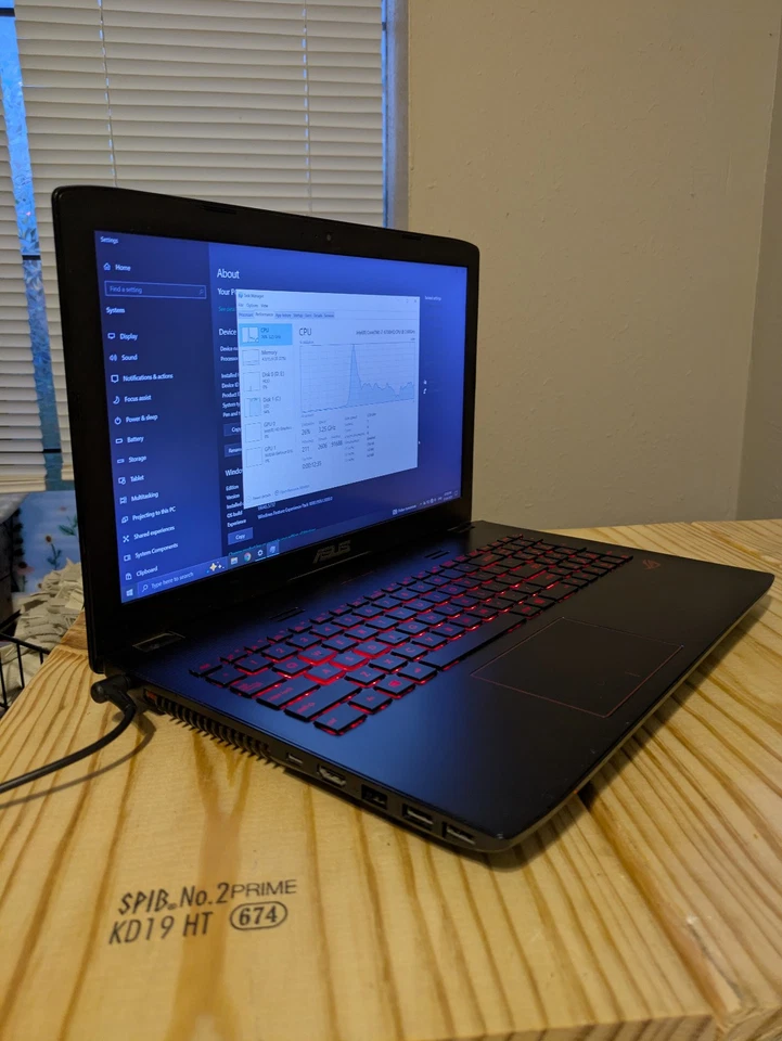 Asus ROG GL552VW Gaming Laptop, Intel core i7 CPU, 16GB RAM, 256GB SSD, 1TB HDD - Image 4 of 4