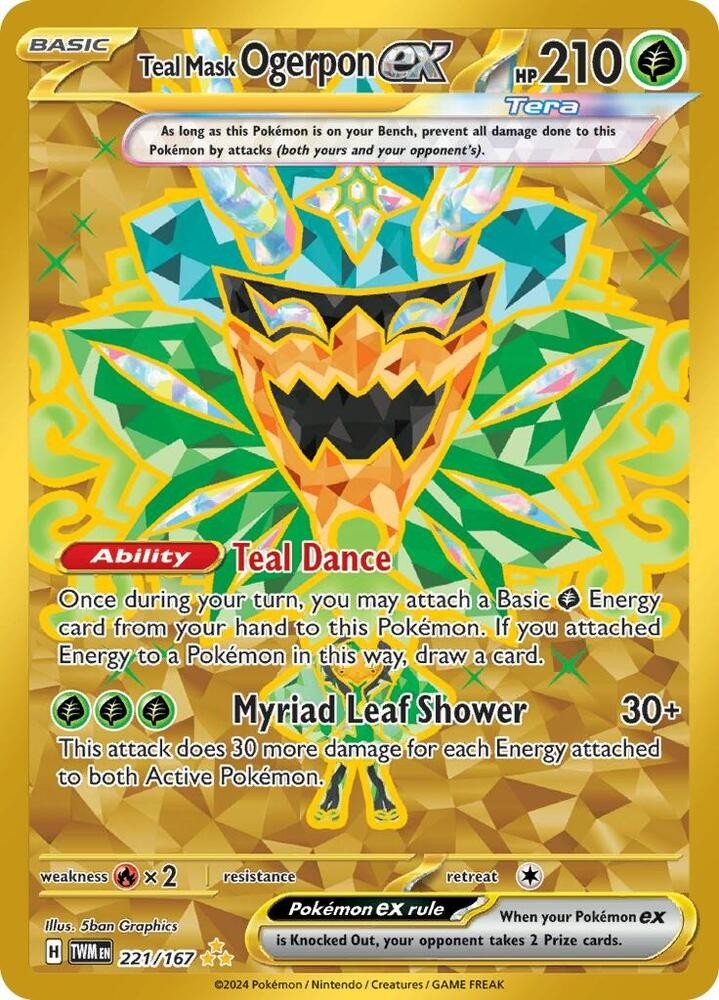 Teal Mask Ogerpon ex 221/167 Sv06: Twilight Masquerade Holo