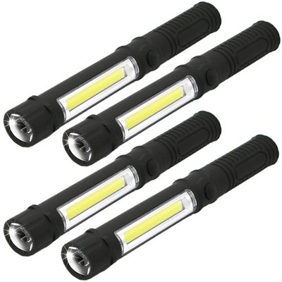 COB LED Work Flashlight with Magnetic Base and Clip Multi-Function Pocket Pen...