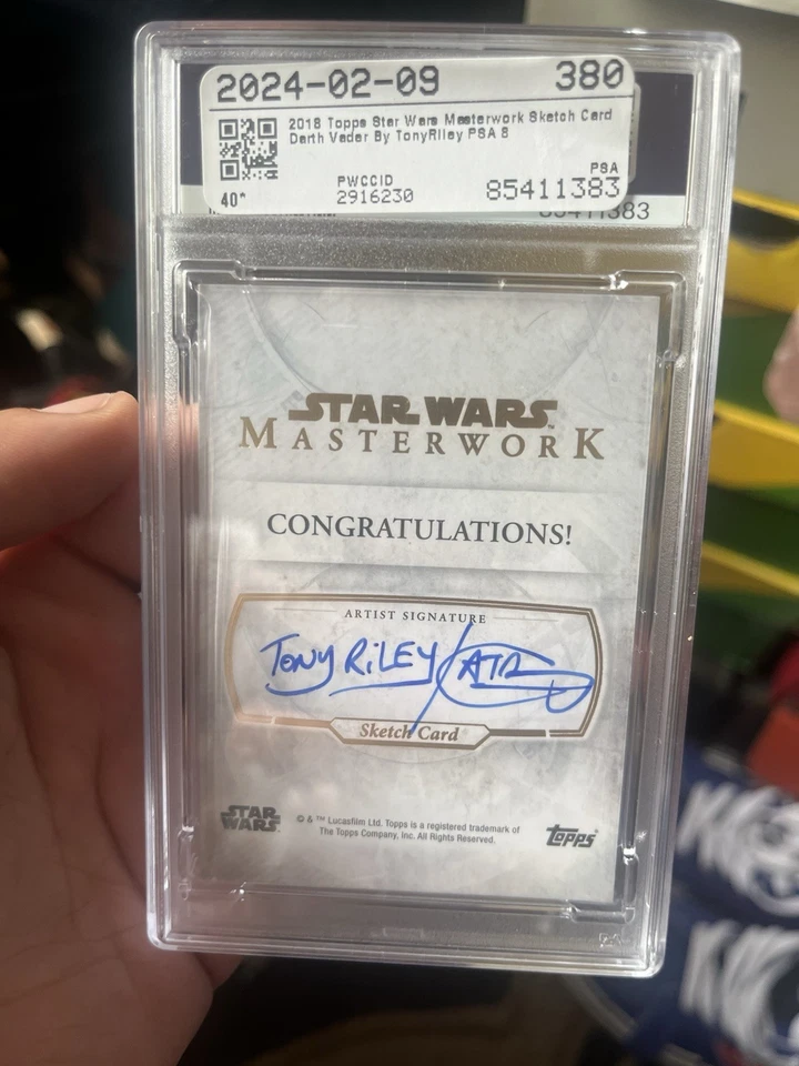 2018 Star Wars Masterwork Toney Riley Darth Vader Sketch - Image 2 of 2